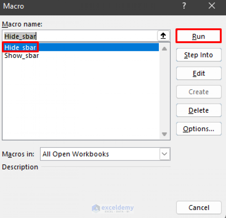 How To Hide And Unhide Status Bar In Excel (3 Easy Methods)