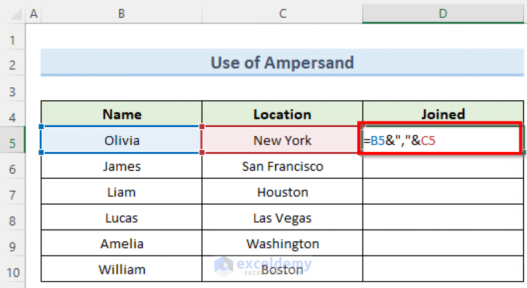 How To Insert Comma Between Words In Excel 4 Simple Methods 