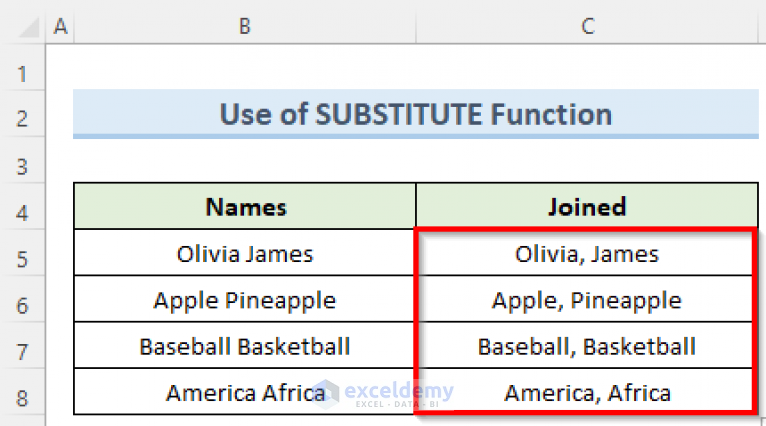 how-to-insert-comma-between-words-in-excel-4-simple-methods