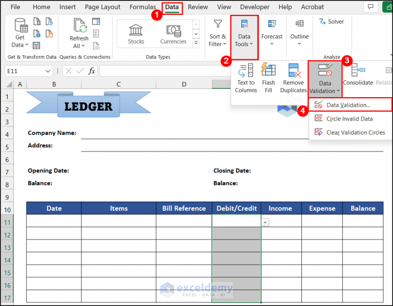 how-to-maintain-ledger-book-in-excel-with-easy-steps