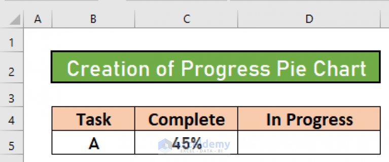 how-to-make-a-progress-pie-chart-in-excel-with-easy-steps