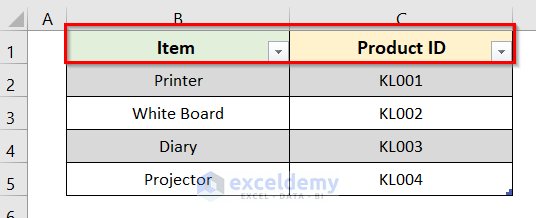 how-to-make-first-row-as-header-in-excel-4-simple-methods