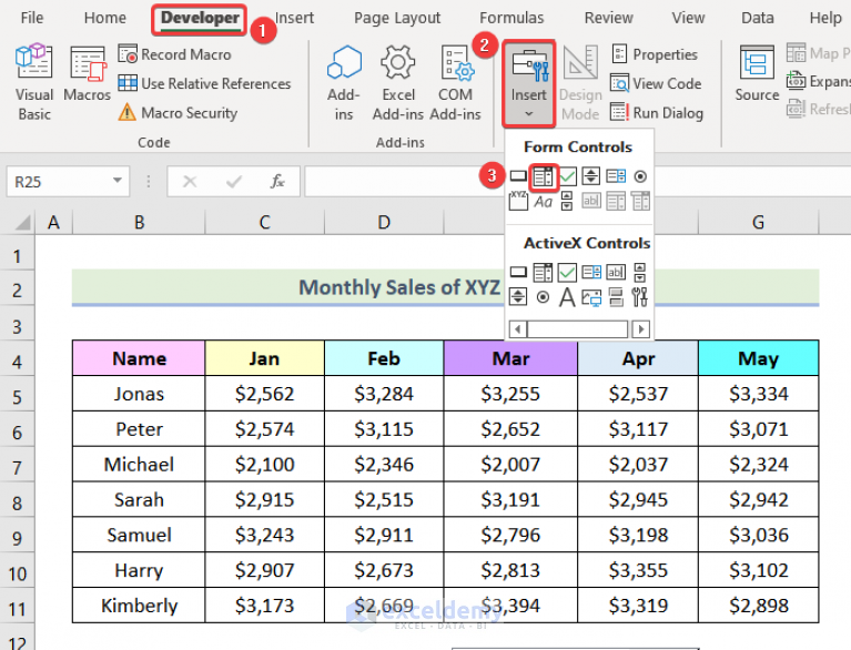 How to Make Sales Comparison Chart in Excel (4 Simple Ways)