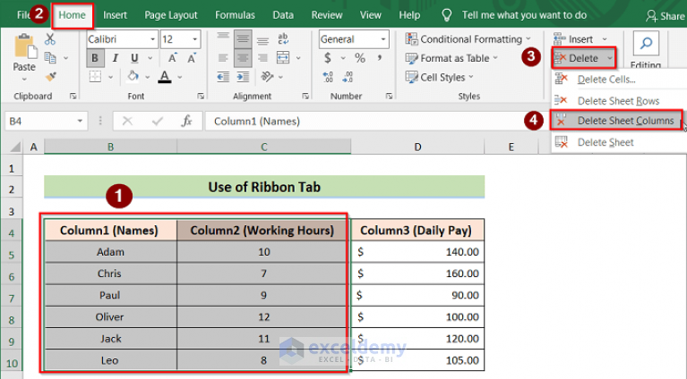 how-to-remove-column1-and-column2-in-excel-4-easy-methods