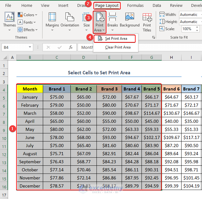 How To Set Print Area To One Page In Excel with Easy Steps 