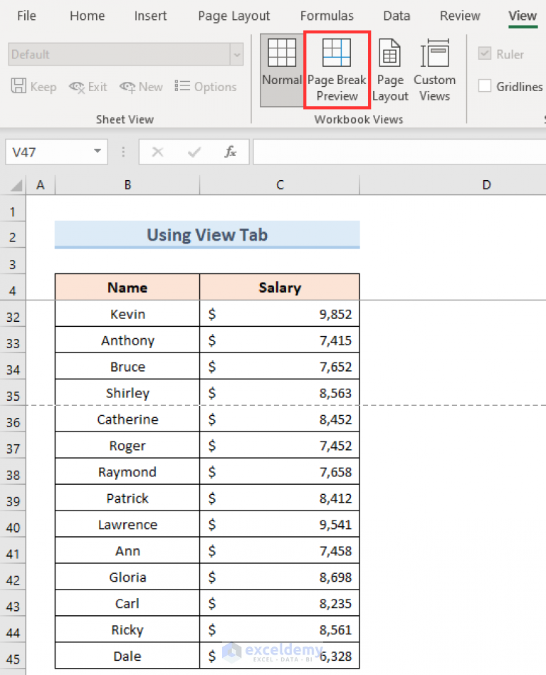 how-to-insert-page-break-between-rows-39-and-40-in-excel