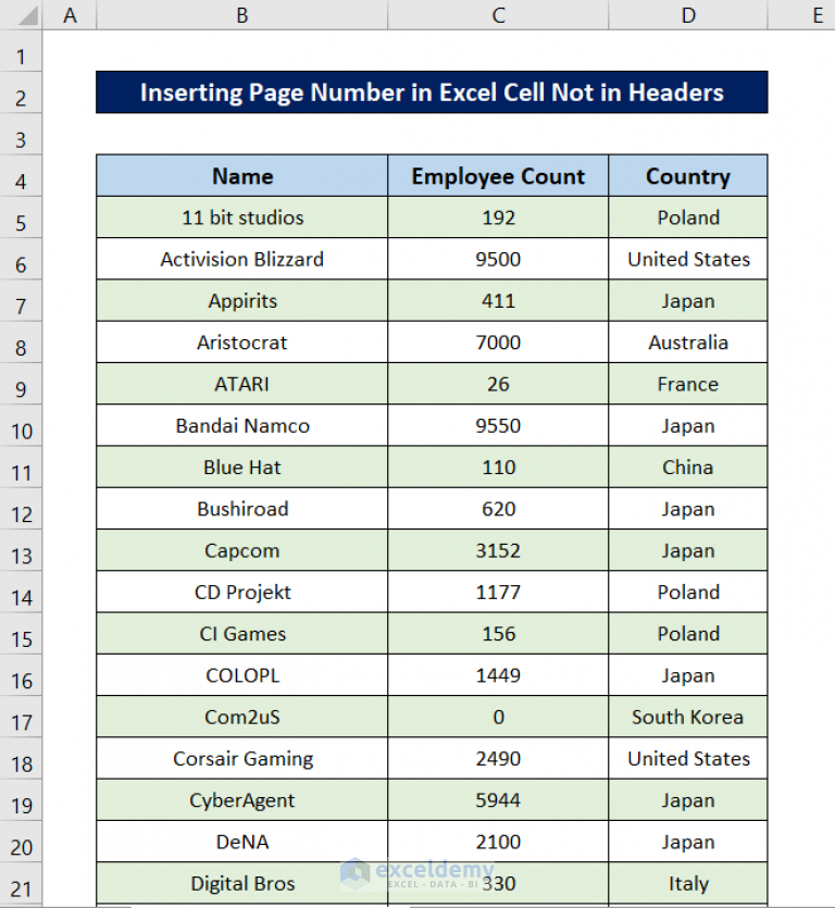 how-to-insert-page-number-in-excel-cell-not-in-header