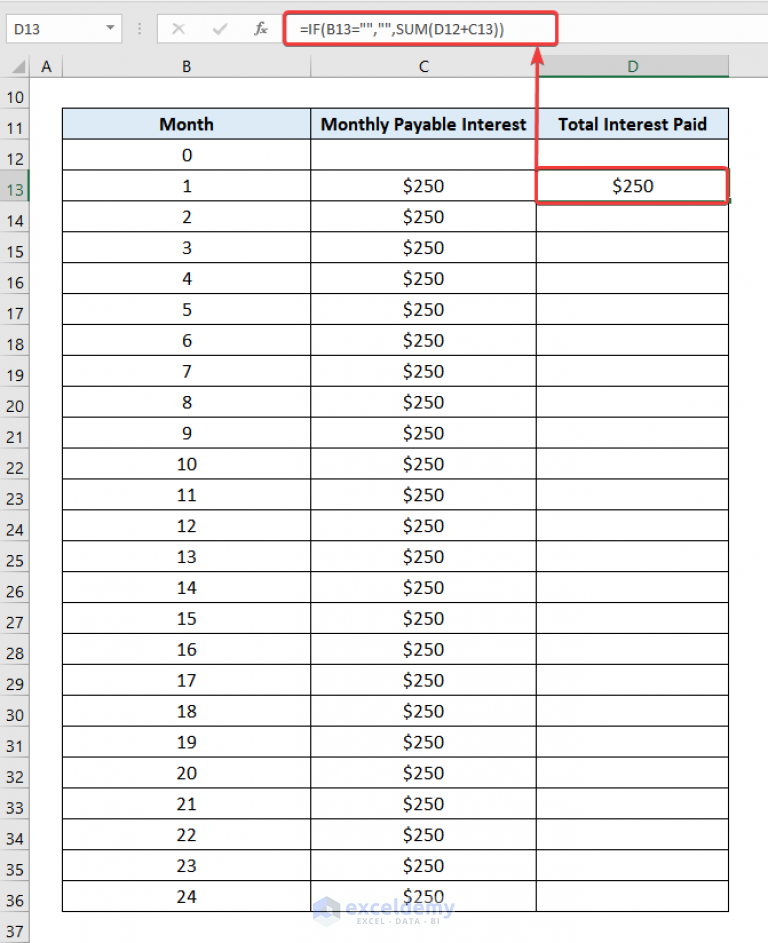 Excel Simple Interest Loan Calculator with Payment Schedule