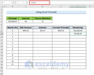 How to Make Two Wheeler Loan EMI Calculator in Excel (2 Easy Ways)