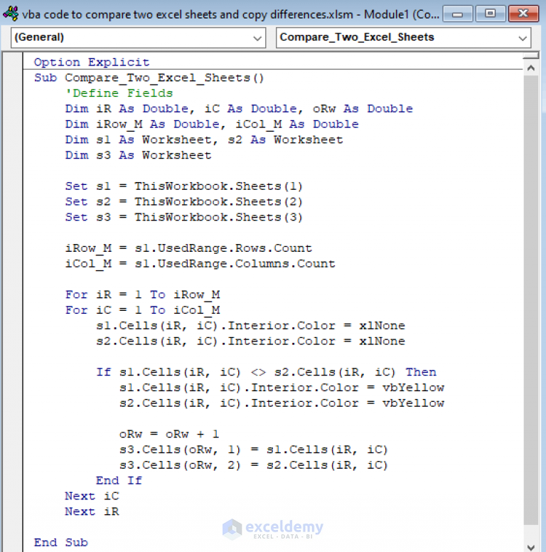 vba-code-to-compare-two-excel-sheets-and-copy-differences