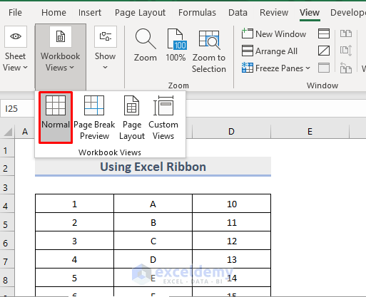 what-is-normal-view-in-excel-detailed-explanation-exceldemy