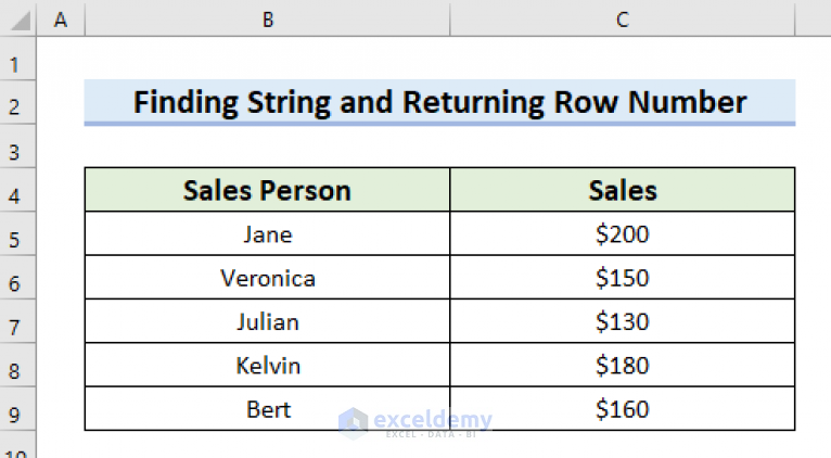 Excel Find String In Column And Return Row Number