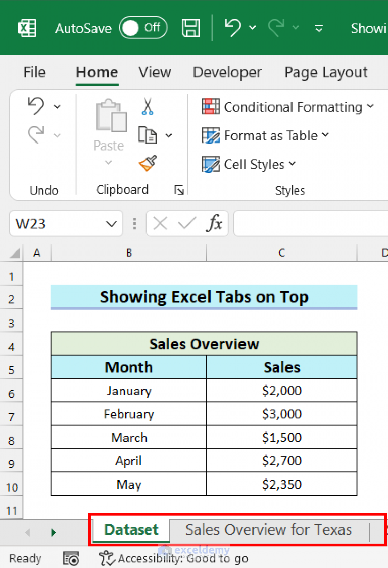 how-to-put-excel-tabs-on-top-of-worksheet-2-easy-ways