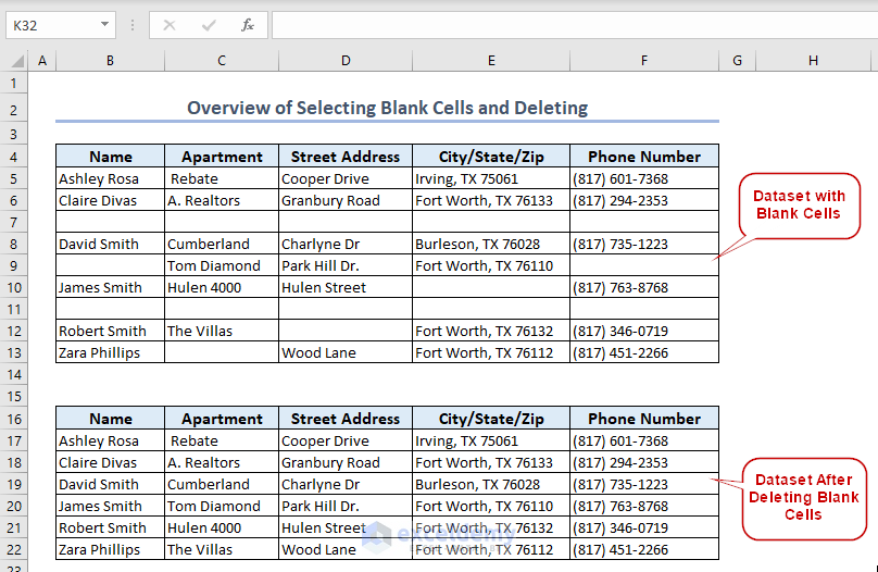 How To Select Blank Cells In Excel And Delete 3 Easy Methods 1272
