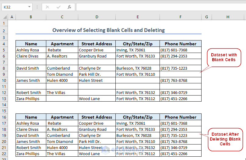 How To Select Blank Cells In Excel And Delete 3 Easy Methods 