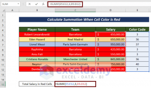 If Cell Color Is Red Then Execute Different Functions in Excel