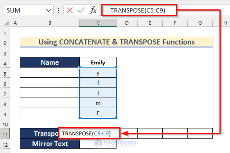 how-to-mirror-text-in-excel-5-easy-ways-exceldemy