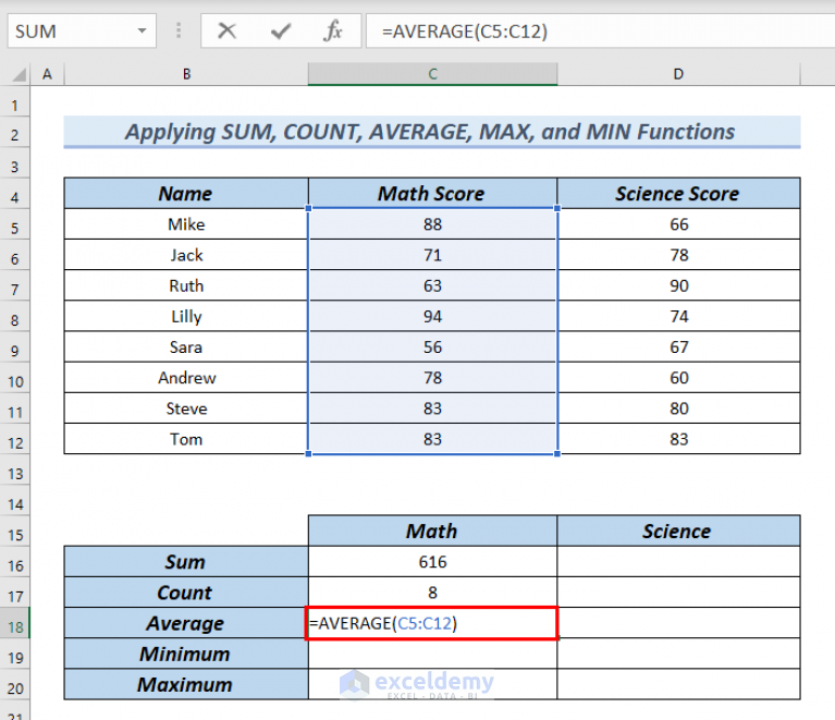 how-to-get-summary-statistics-in-excel-7-easy-methods