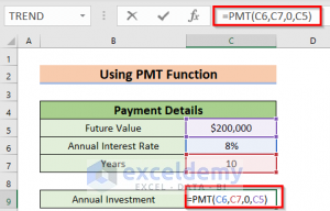 How to Calculate Annuity Payments in Excel (4 Suitable Examples)