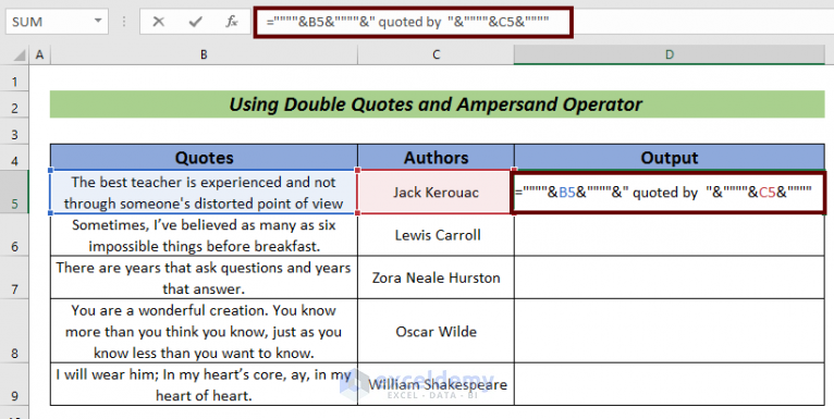 Add Double Quotes In Excel Vba