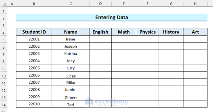 How To Make Result Sheet In Excel with Easy Steps ExcelDemy