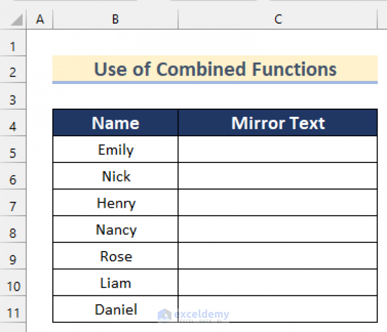 how-to-mirror-text-in-excel-5-easy-ways-exceldemy