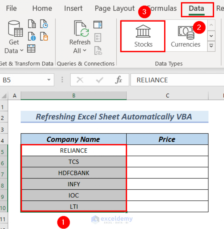 How To Refresh Excel Sheet Automatically Using VBA 4 Methods 