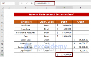 How To Make Journal Entries In Excel (with Easy Steps)