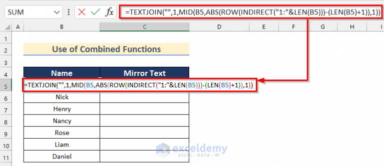 how-to-mirror-text-in-excel-5-easy-ways-exceldemy