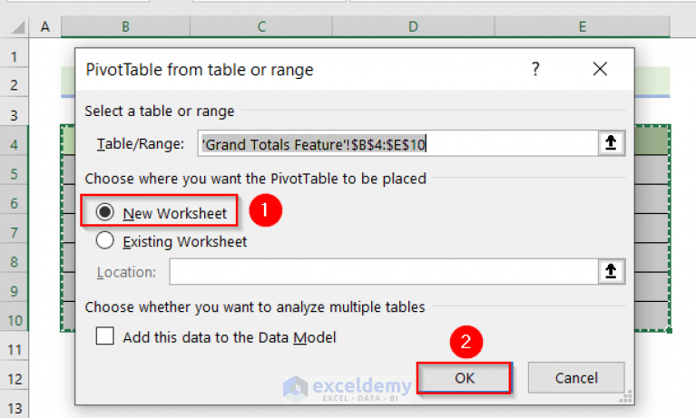 How To Show Grand Total In Pivot Table