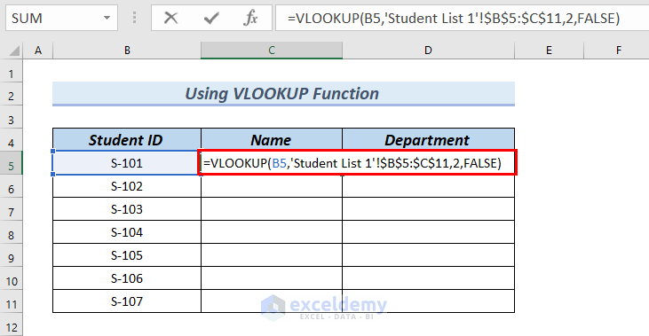 How To Use VLOOKUP To Merge Two Sheets In Excel 