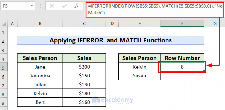 find-string-in-column-and-return-row-number-in-excel-7-ways