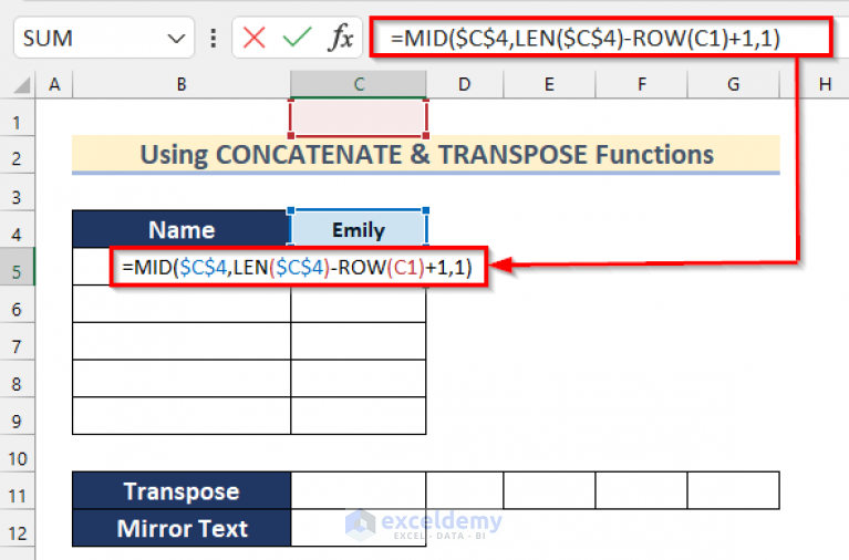 how-to-mirror-text-in-excel-5-easy-ways-exceldemy