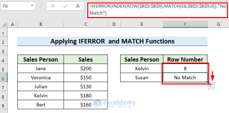 find-string-in-column-and-return-row-number-in-excel-7-ways