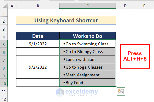 how-to-indent-bullet-points-of-a-cell-in-excel-3-effective-ways