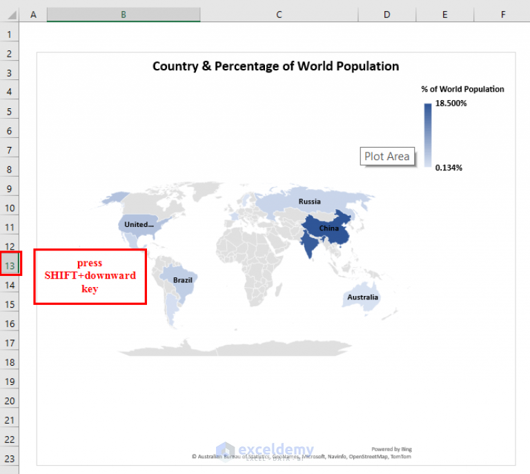 Map Chart Excel Zoom In 