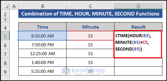 Add 15 Minutes To Time In Excel 4 Easy Methods ExcelDemy