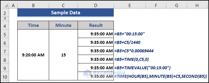 Add 15 Minutes To Time In Excel 4 Easy Methods ExcelDemy