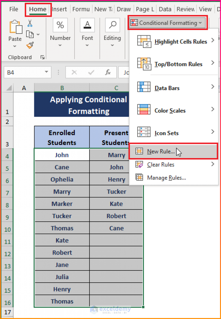 How to Cross Reference in Excel to Find Missing Data (6 Ways)