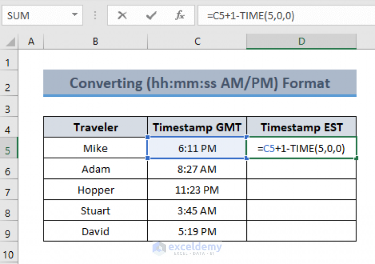 how-to-convert-gmt-to-est-in-excel-4-quick-ways-exceldemy