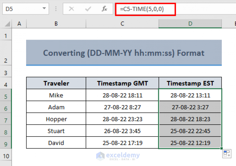 How To Convert Gmt To Est