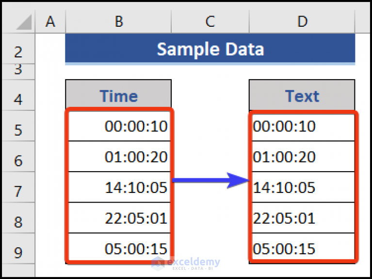 Excel Convert Time To Text Without Losing Format