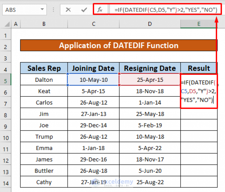 Excel Formula If Date Is Greater Than 2 Years (3 Examples)