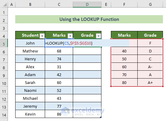 Excel Lookup Value Less Than