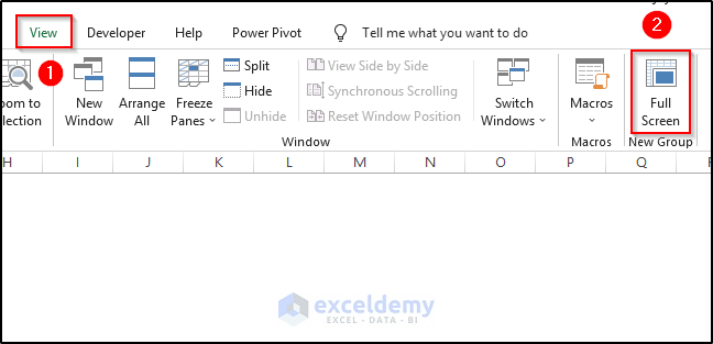 how-to-show-full-screen-with-no-title-bar-in-excel-3-easy-ways