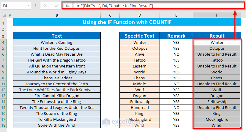 How To Find If Range Of Cells Contains Specific Text In Excel