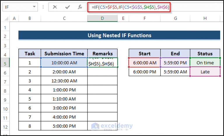 Excel Conditional Formatting If Time Is Greater Than