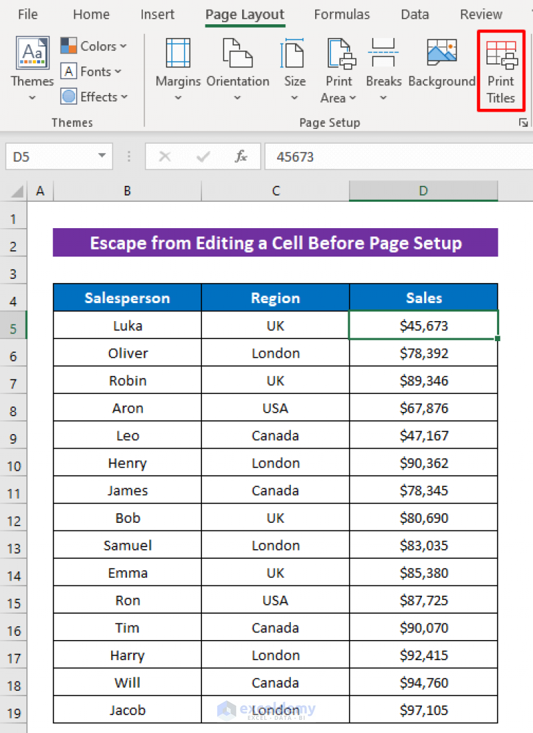 [Fixed!] Excel Rows to Repeat at Top Feature Greyed Out