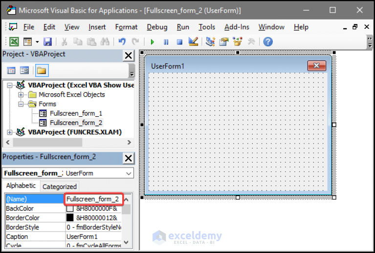 Excel Vba Show Userform In Full Screen 4 Easy Ways 