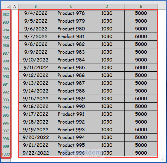 How Do I Quickly Select Thousands Of Rows In Excel 2 Ways 